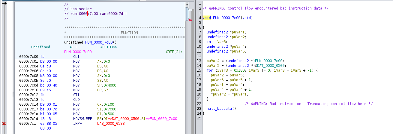 ghidra boot sector entrypoint